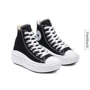 NWT Black Platform Converse